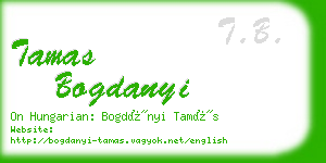 tamas bogdanyi business card